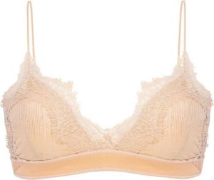Oseree Silk bra with lace Beige Dames