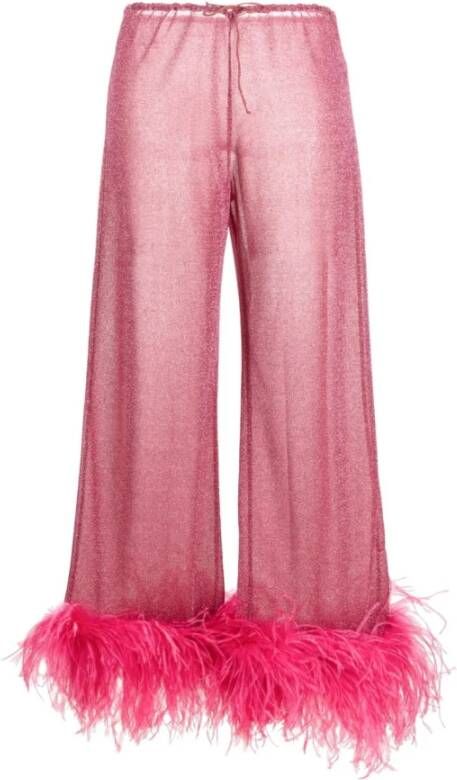 Oseree Straight Trousers Roze Dames