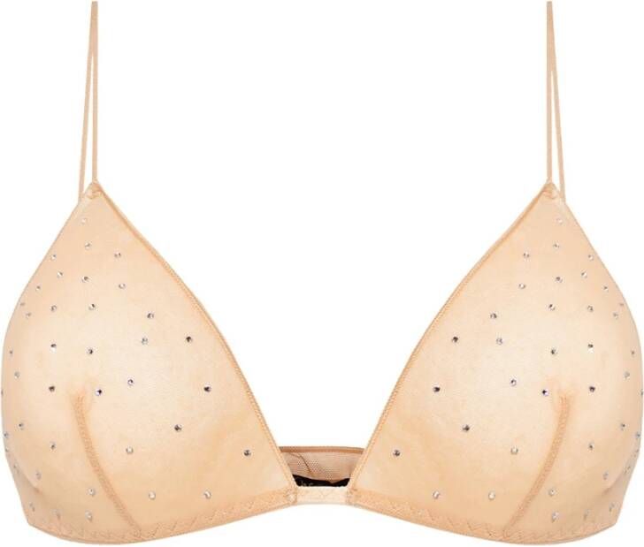 Oseree Transparent bra with crystals Beige Dames