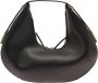 Osoi Zwarte Leren Hobo Tas met Verstelbaar Handvat Black Dames - Thumbnail 1