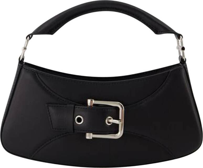 Osoi Zwarte Leren Belted Brocle Handtas Black Dames