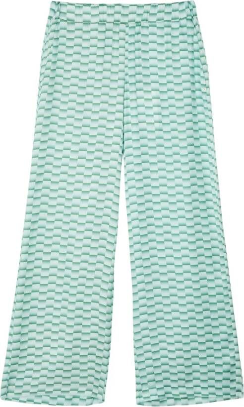 Ottod'Ame Brede broek Blauw Dames