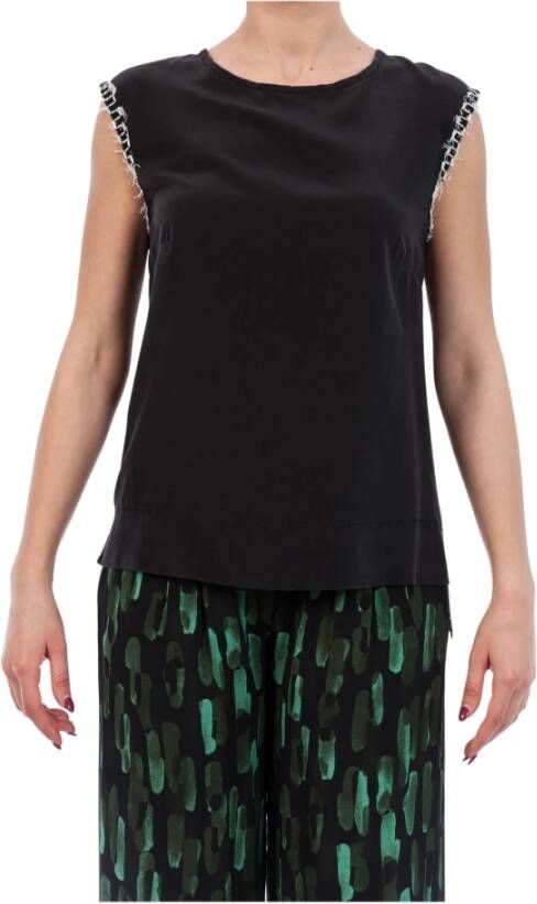 Ottod'Ame DT8390-zwarte tanktop Zwart Dames