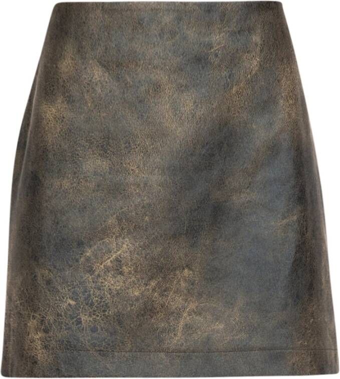Ottod'Ame Leather Skirts Bruin Dames