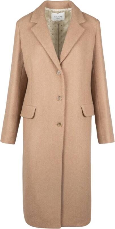Ottod'Ame Single-Breasted Coats Bruin Dames
