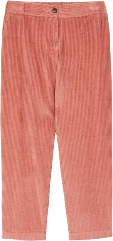 Ottod'Ame Straight Trousers Roze Dames