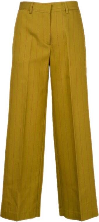 Ottod'Ame Wide Trousers Geel Dames