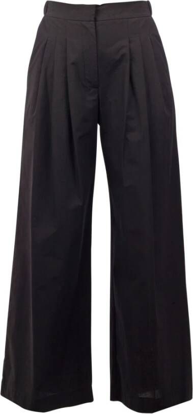 Ottod'Ame Wide Trousers Zwart Dames