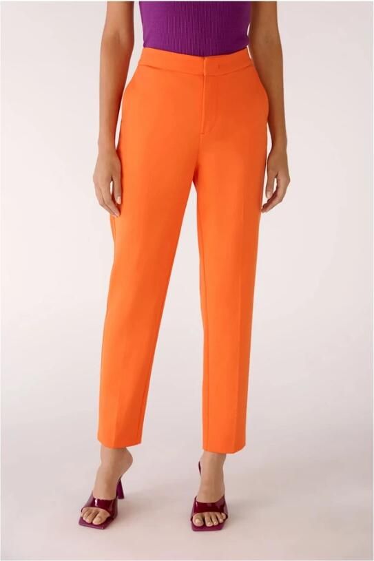 Oui Slim Fit Chino Shorts voor Vrouwen Orange Dames - Foto 2