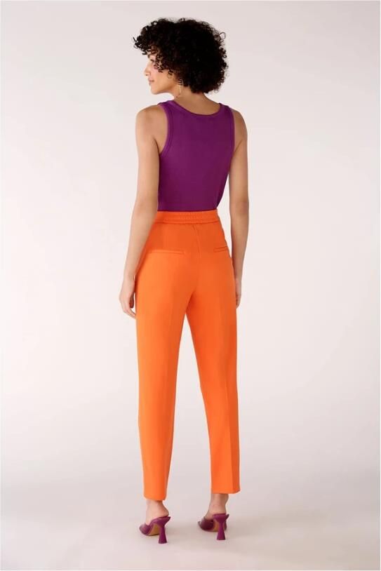 Oui Slim Fit Chino Shorts voor Vrouwen Orange Dames - Foto 4