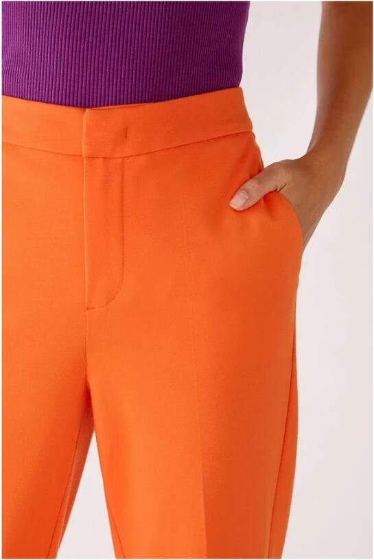 Oui Slim Fit Chino Shorts voor Vrouwen Orange Dames