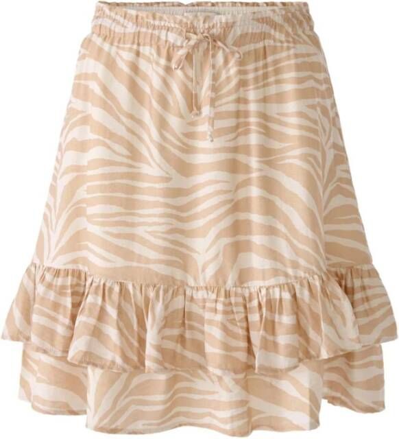 Oui Short Skirts Beige Dames