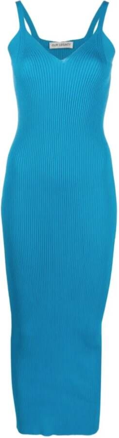 Our Legacy Knitted Dresses Blauw Dames