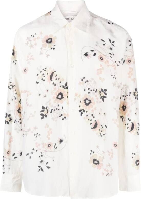Our Legacy Oosterse Bloemenprint Shirt White Heren