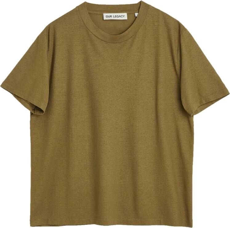 Our Legacy Groene Katoenen Hover T-Shirt Green Heren