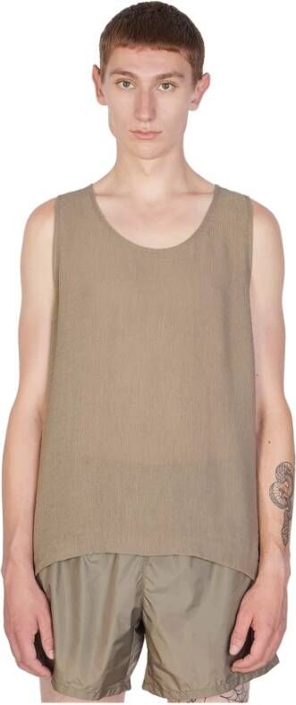 Our Legacy Technische Gerimpelde Tanktop Beige Heren