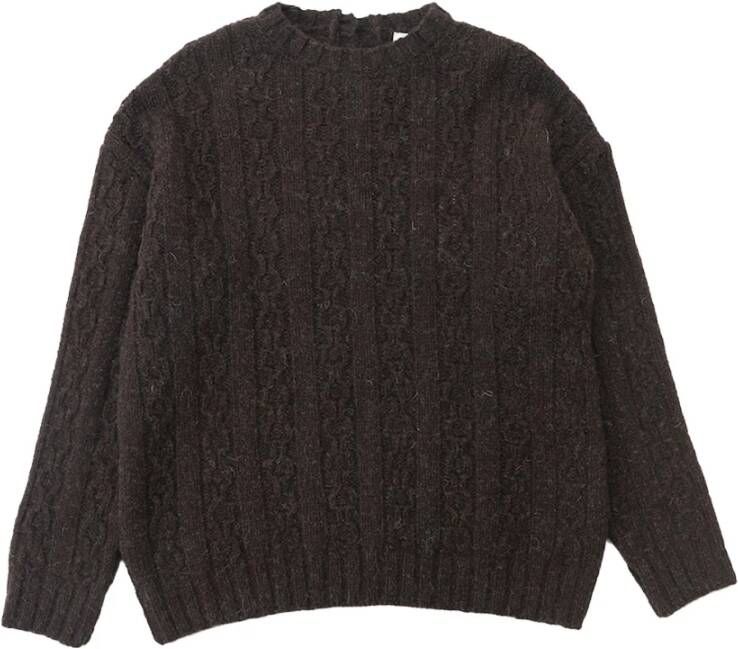 Our Legacy Zwarte Chain Knit Peuter Popover Bruin Heren