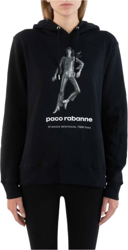 Paco Rabanne 21Ajsw037Co0422 Hooded sweatshirt Zwart Dames