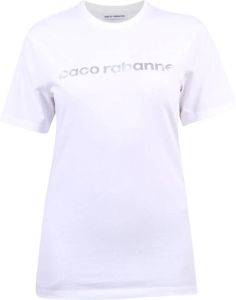Paco Rabanne Branded T-shirt Wit Dames