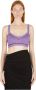 Paco Rabanne Futuristische Metallic Gebreide Crop Top Purple Dames - Thumbnail 1