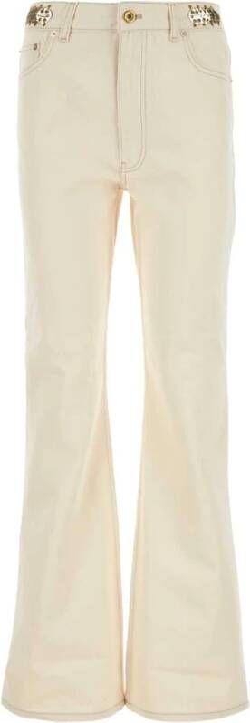 Paco Rabanne Ivory Denim Jeans Stijlvol en Comfortabel White Dames
