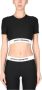 Paco Rabanne Cropped top dames polyamide Viscose Elastane XL Zwart - Thumbnail 2