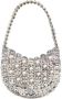 Paco Rabanne Luxe Handtas met Lichtroze Strass en Metalen Oogjes Grijs Dames - Thumbnail 1