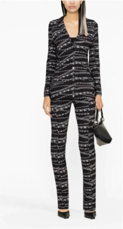 Paco Rabanne Luxe Kettingprint Overhemd Zwart Dames
