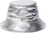 Paco Rabanne Metallic Bucket Hat met Logo Borduursel Grijs Dames - Thumbnail 1