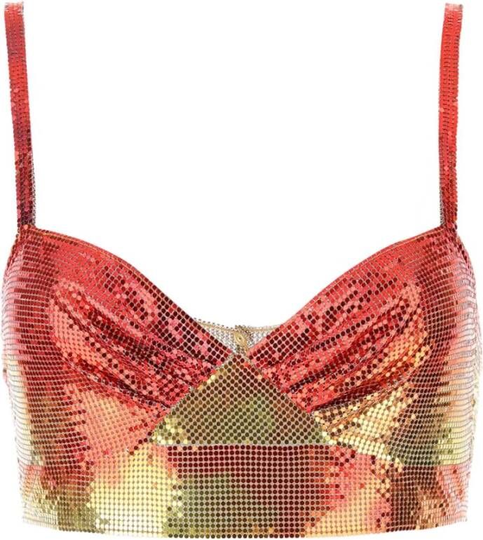 Paco Rabanne Multicolor ketting e -mail top Rood Dames