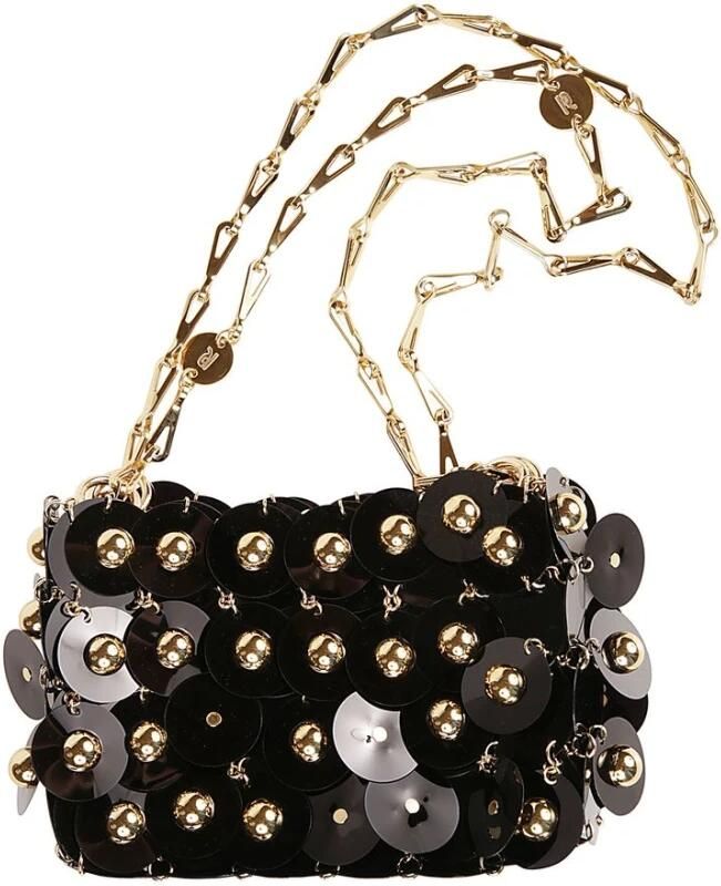 Paco Rabanne Hobo bags Sac A Main Metallic Discs Shoulder Bag in zwart