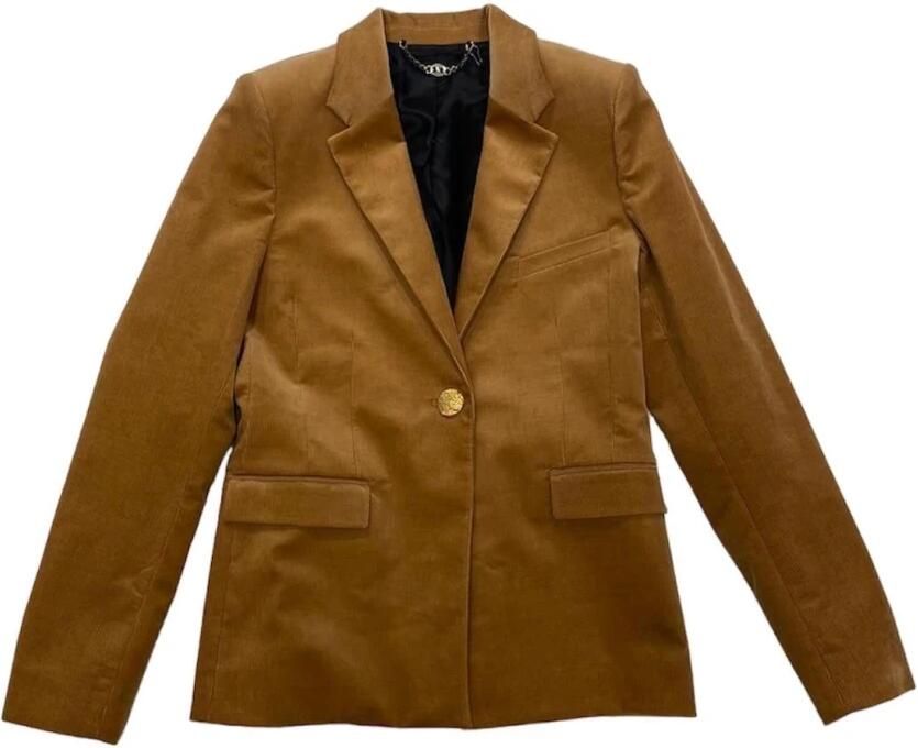 Paco Rabanne Getailleerde Jas Beige Dames