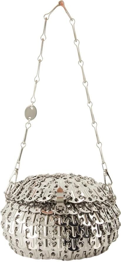 Paco Rabanne Crossbody bags Handbag With Adjustable Chain And Shiny Metallic D in zilver - Foto 5