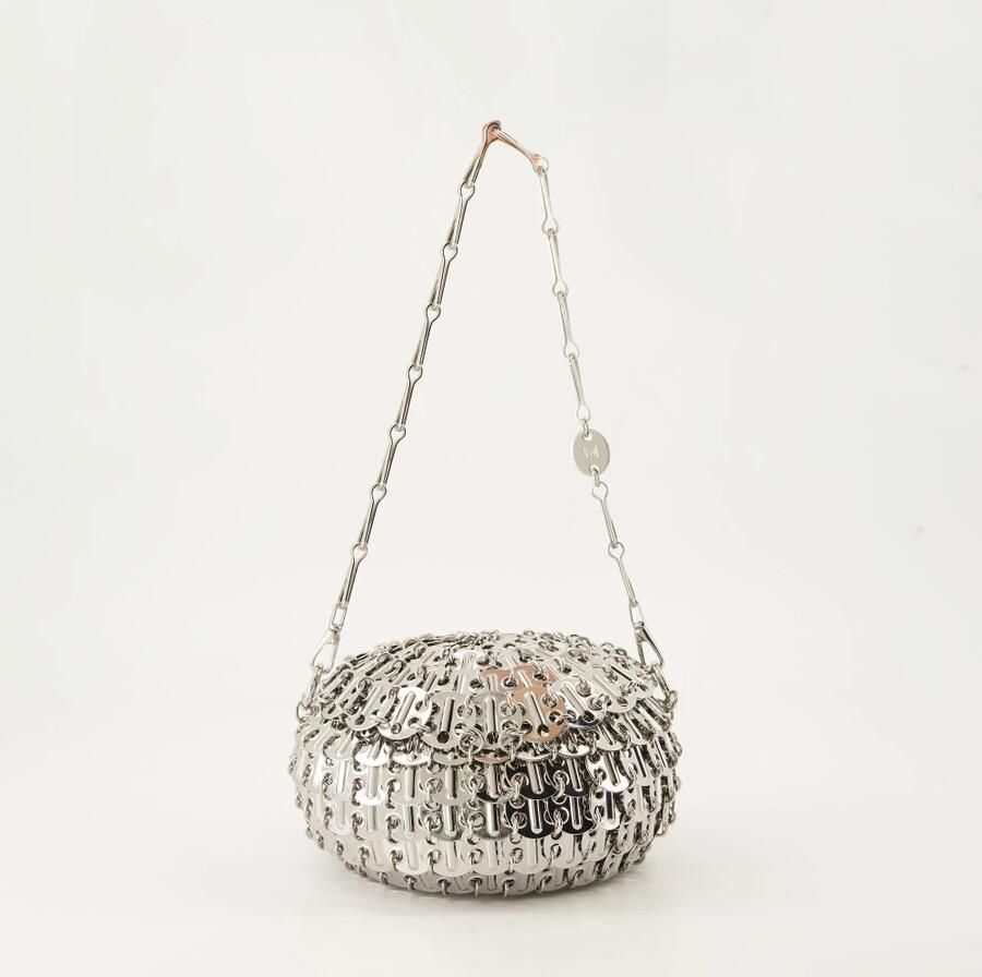Paco Rabanne Crossbody bags Handbag With Adjustable Chain And Shiny Metallic D in zilver - Foto 3