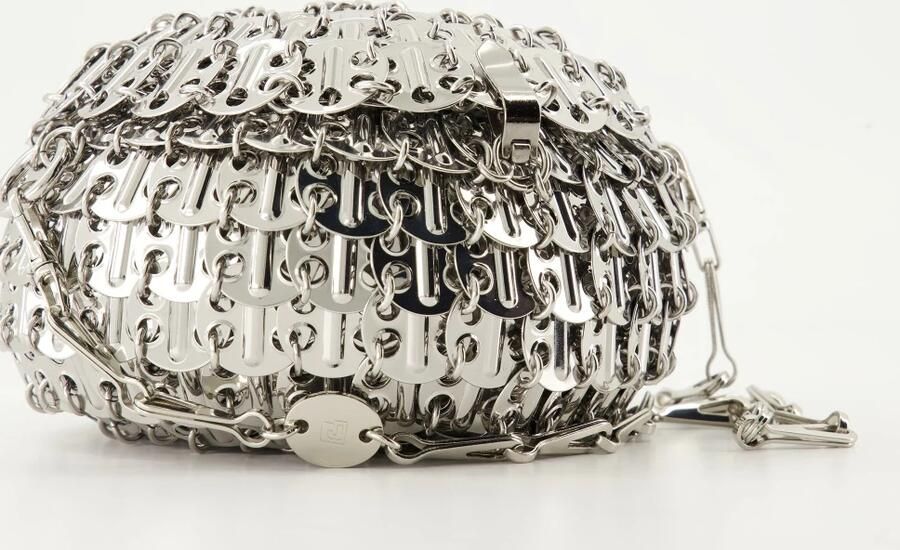 Paco Rabanne Crossbody bags Handbag With Adjustable Chain And Shiny Metallic D in zilver - Foto 4