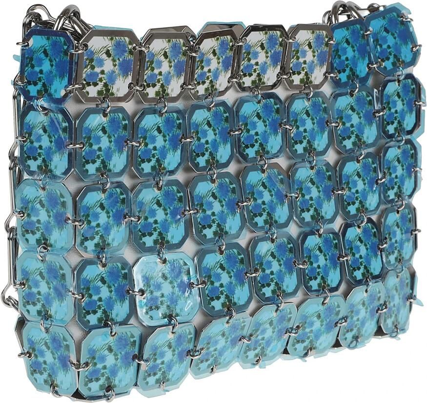 Paco Rabanne Metalen Portemonnee met Zilveren Bloemen Gray Dames - Foto 2