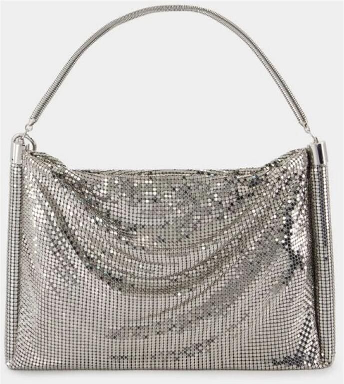Paco Rabanne Metallic Zilveren Slangenketting Portemonnee Gray Dames - Foto 3