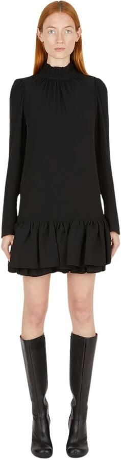 Paco Rabanne Zwarte Elegante Coltrui Jurk Rok Black Dames