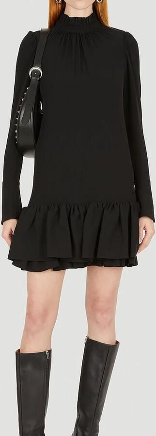 Paco Rabanne Zwarte Elegante Coltrui Jurk Rok Black Dames - Foto 5