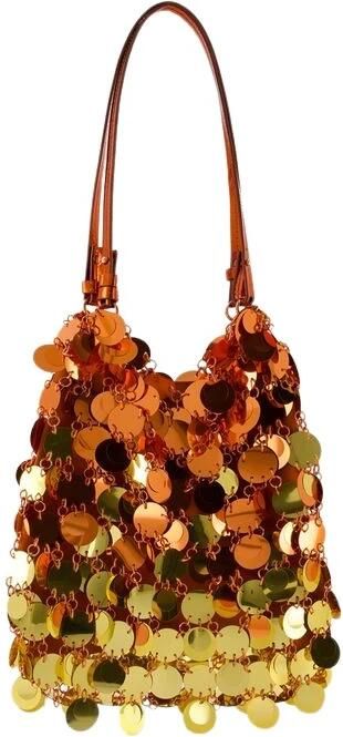 Paco Rabanne Hobo bags Oversized Sequin Purse Polyester Gold in goud