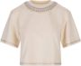 Paco Rabanne Prachtige Rhinestone Crop T-Shirt White Dames - Thumbnail 1