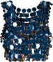 Paco Rabanne Stijlvolle mouwloze top met cropped lengte voor vrouwen Blauw Dames - Thumbnail 1