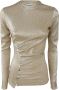 Paco Rabanne Zilver Goud Crew Neck Sweater Yellow Dames - Thumbnail 1