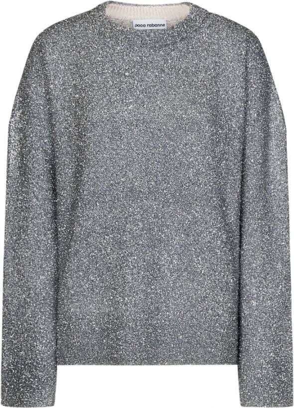 Paco Rabanne Zilveren gebreide kleding voor vrouwen Aw23 Grijs Dames