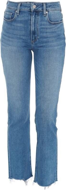Paige Straight Jeans Blauw Dames