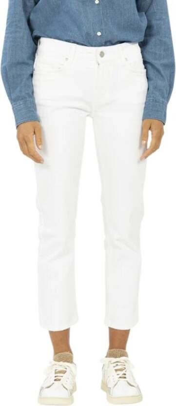 Paige Straight Jeans White Dames
