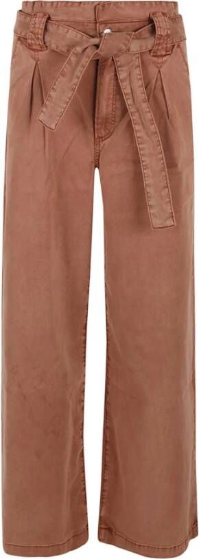 Paige Wide Trousers Bruin Dames