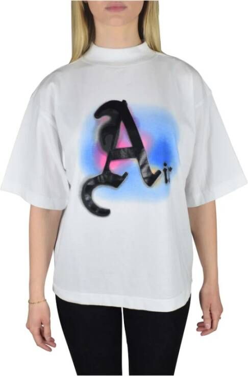 Palm Angels Air Oversized T-Shirt Casual Chic Stijl Wit Dames