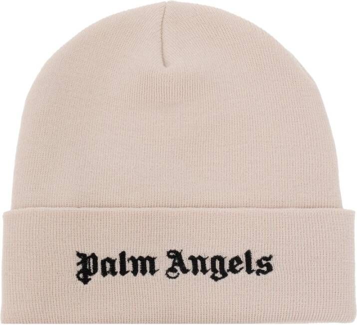 Palm Angels Beanie met logo Roze Dames