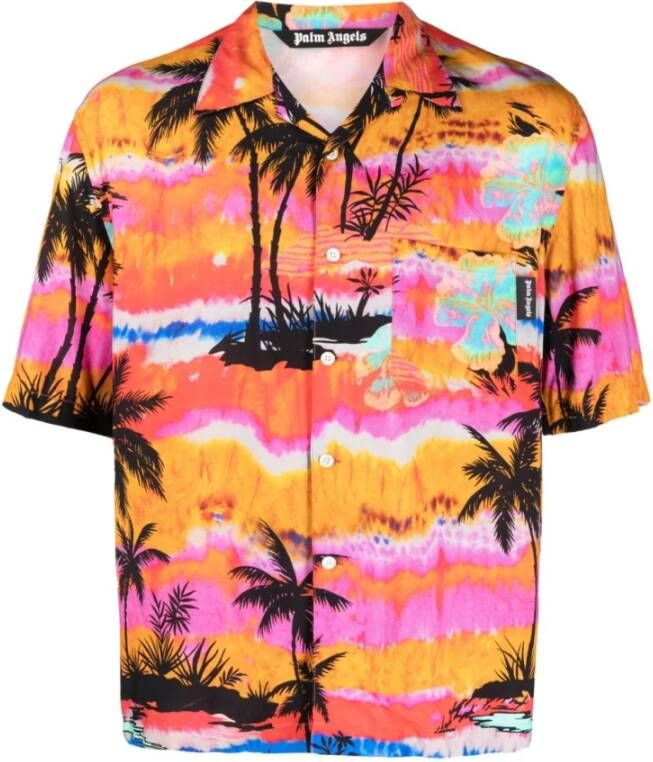 Palm Angels Bedrukt overhemd met print Multicolor Heren